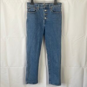 Levi's Premium Classic Wedgie Straight Button Fly Blue Jeans - Size W27 X L26